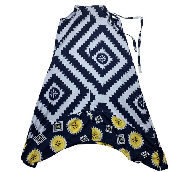 A-line Halter print summer dress medium size medium - Picture 2 of 11